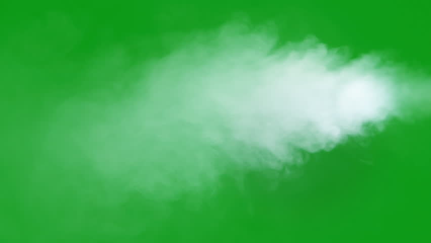 Car exhaust gases from an exhaust pipe on a green background. White smoke. Environmental pollution concept. Can be used both horizontally and vertically.
