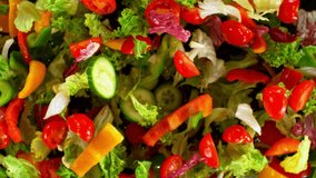 Super slow motion of rotating fresh lettuce flying up in the air. Filmed on high speed cinema camera, 1000 fps, placed on high speed cine bot, following the target. Speed ramp effect. - Powered by Shutterstock - Get 15% off with code: PIKWIZARD15