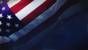 Happy President's Day Greeting Card Animation. Presidents Day of USA Background with USA Flag and Text - 4k Motion Graphics Video