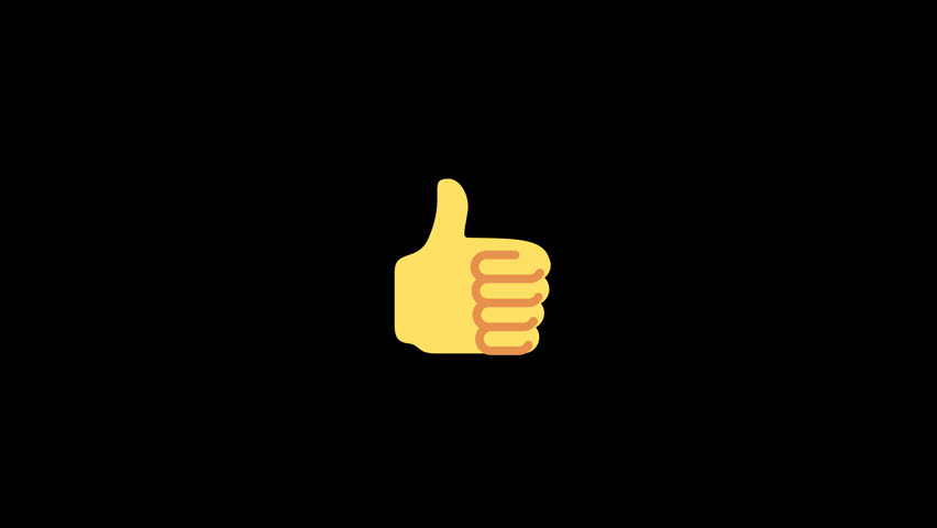Thumbs up animated emoji on alpha channel and transparent background, green screen and chromakey 4K Royalty-Free Stock Footage #3430285117