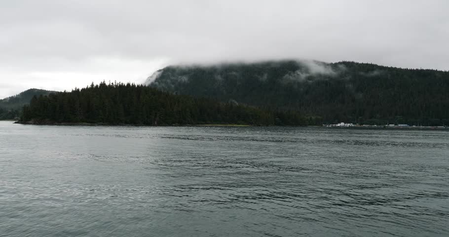 Sailing on Gastineau channel, Juneau Alaska. Royalty-Free Stock Footage #3430294899