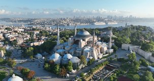 Drone shot for istanbul and show most famous place in this amazing city
