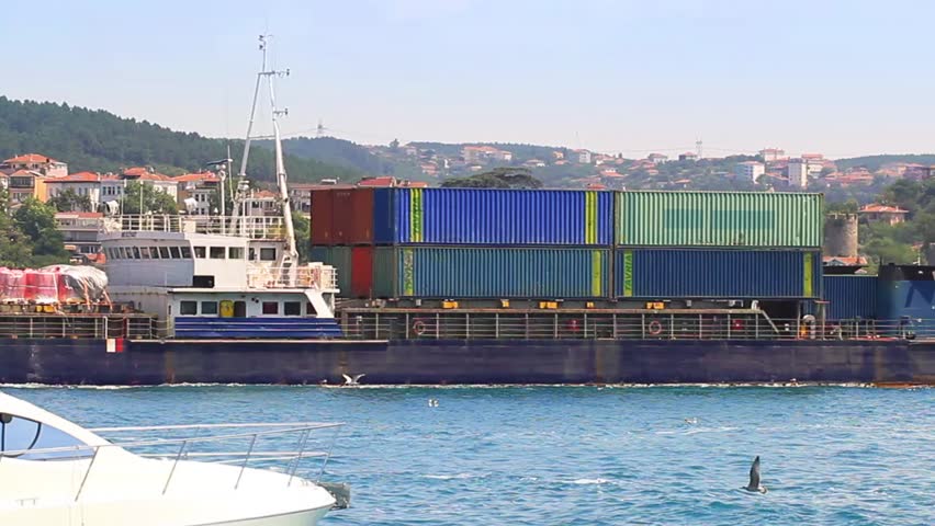 ISTANBUL - JUNE 5: Cargo Ship YILDIRIMLAR (IMO: 8031407, Sierra Leone) sails in