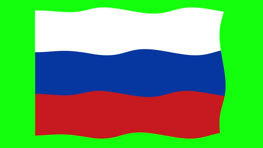 The Russian flag on the blue sky Russia flag waving animation on green background. the most beautiful isolated background  Royalty-Free Stock Footage #3430548579