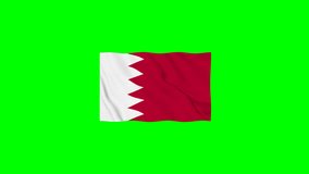 Bahrain Vector Waving Flag Motion loop 4K Resolution
