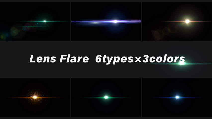 Lens Flare for title effects 6types×3colors.
