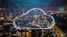 Cloud Computing diagram Network Data Storage Technology Service - Powered by Shutterstock - Get 15% off with code: PIKWIZARD15