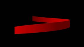 Collection of 4K 3D rotating red ribbons, including various direction of movement. Transparent background. - Powered by Shutterstock - Get 15% off with code: PIKWIZARD15