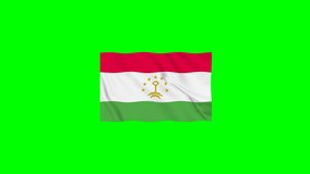 Tajikistan Vector Waving Flag Motion loop 4K Resolution