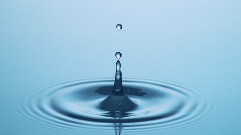 Waterdrop Hits Clean Water Surface