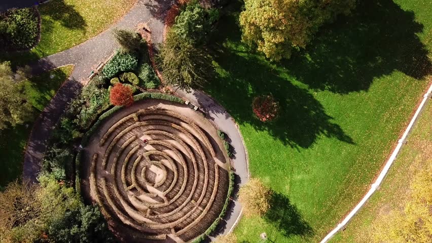 Lincoln Arboretum park drone wiev