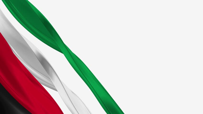 Happy Kuwait National Day Greeting Card Animation. 25th February - National Day of Kuwait Background with Kuwait Flag Flowing - 4k Motion Graphics Video Royalty-Free Stock Footage #3431212411
