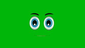 cartoon Eyes green screen effects 4k, Abstract technology, science, engineering artificial intelligence, Seamless loop 4k video, 3D Animation, Ultra High Definition