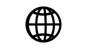 Globe planet earth icon, looping animation,  Alpha channel, transparent background. 4K resolution - Powered by Shutterstock - Get 15% off with code: PIKWIZARD15