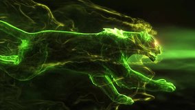 Particle Tiger Logo Intro Animation. Effect Panther Animal Spirit Energy - Powered by Shutterstock - Get 15% off with code: PIKWIZARD15