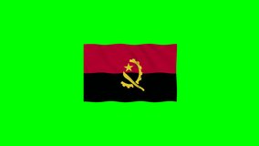 Angola Vector Waving Flag Motion loop 4K Resolution