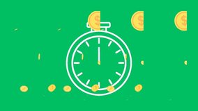 time is money scene icon of nice animated for your flat design concept pack videos easy to use with Transparent Background . HD Video Motion Graphic Animation Free Video