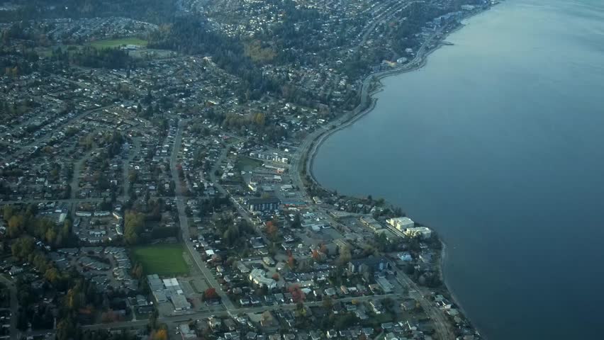 Coast of Campbell River, Vancouver Island, British Columbia AERIAL
