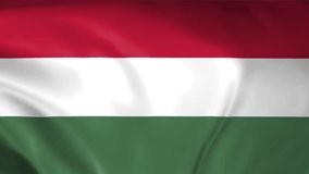 Hungary flag waving animation, perfect looping, 4K video background, official colors, looping National Hungary flag animation background 4k best choice and suit for your footage
