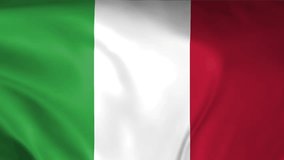 Italy flag waving animation, perfect looping, 4K video background, official colors, looping National Italy flag animation background 4k best choice and suit for your footage
