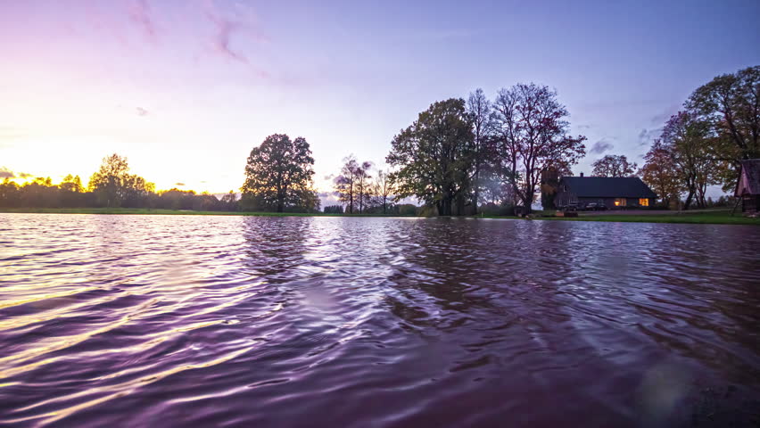 Experience to the stunning day-to-night sky with stars and house light cascading onto water. An unforgettable view
