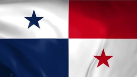 Panama flag waving animation, perfect looping, 4K video background, official colors, looping National Panama flag animation background 4k best choice and suit for your footage