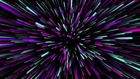 Rotating energy motion tunnel. Colorful neon lines. Speed lines. Overlay. 25fps