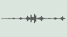 White audio waveform spectrum animation, audio wave or frequency digital animation effect movement,
Minimalist wave form Audio. digital audio spectrum wave effect