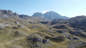 Aerial 4k drone video of amazing landscape in national park Durmitor, video of mountain Prutas