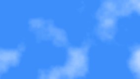 blue sky with clouds animate effect video footage
