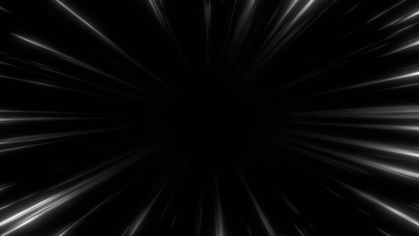 Anime speed line background animation on black. Radial Comic Light Speed Lines Moving