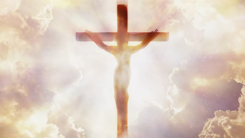Religious looping background of Jesus on the cross of calvary Royalty-Free Stock Footage #3432351493