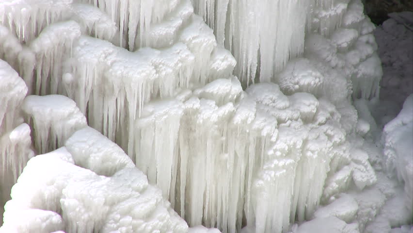 Ice Structure. Lower part of Tews waterfalls near Hamilton Ontario covered with ice.