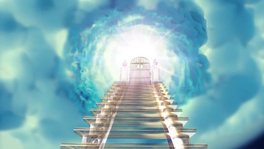steps stairway to heaven loop 3d render Royalty-Free Stock Footage #3432421725