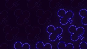 A vibrant card pattern with illuminated purple lines showcases a fan arrangement starting with Ace of Spades at the top and King of Hearts at the base, on a dark brown backdrop - Powered by Shutterstock - Get 15% off with code: PIKWIZARD15