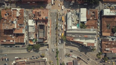 Aerial drone shot of Medellin, Bogota