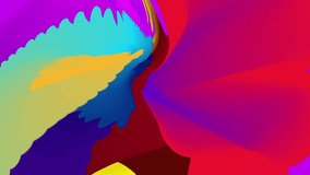 Colorful Fluid and Psychedelic Motion Graphic Video Animation Background for Summer Music 
