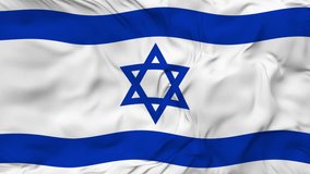 Israel flag wave animation seamless loop. 4K High-Resolution video