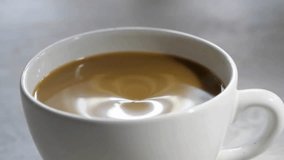 Coffee slow motion. 4K Video format