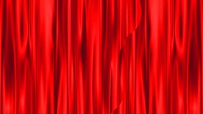 red curtain open in stage effect on green screen background video footage