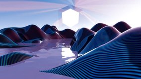 Stunning abstract landscapes with montane, desert dunes under a strange moonlight, and water reflections creating a serene night scene.

 - Powered by Shutterstock - Get 15% off with code: PIKWIZARD15