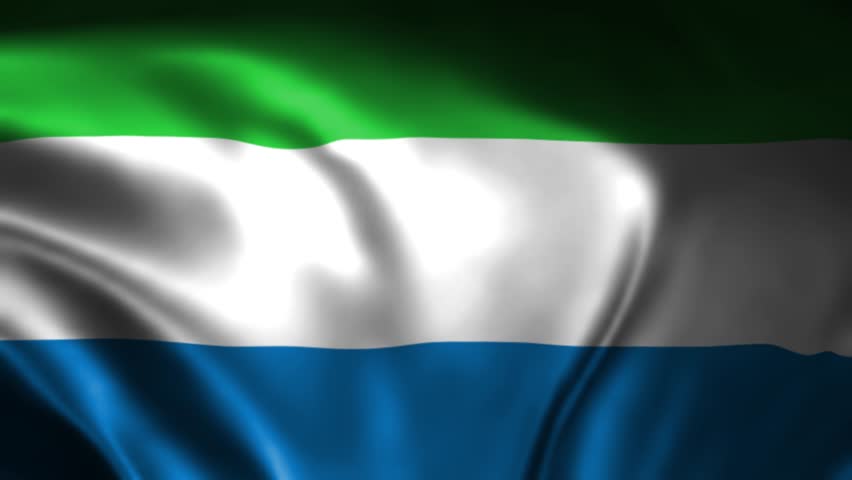 Sierra Leone Waving Flag. Flag of Sierra Leone Waving Animation.