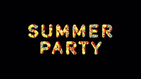 Breezy Beats Typography Videos for Unforgettable Summer Parties: Set the scene for unforgettable summer fun with typography video animations that get the party started.