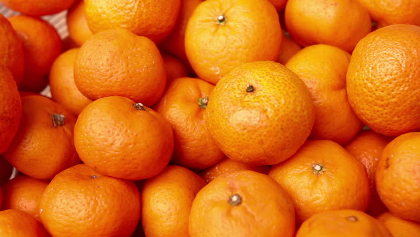 Fresh mandarin oranges fruit or tangerine in bucket  Royalty-Free Stock Footage #3433428743