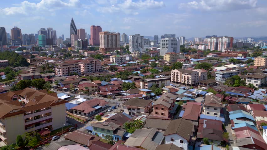 Kuala Lumpur village neighborhood detached houses. overflight flyover drone
Stunning aerial top view flight 4k footage Royalty-Free Stock Footage #3433574521