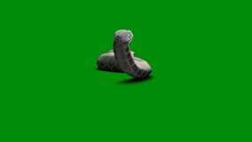 Snake high quality green screen video 4k , Abstract technology, science, engineering artificial intelligence, Seamless loop 4k video, 3D Animation, Ultra High Definition 4k video.