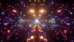 An abstract cartoon tunnel with fast-moving strokes like a Van Gogh painting on a seamless VJ loop. Perfect for visualization of audio beats in music videos, stage performance walls, LED screens