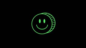 Retro Y2K Symbol Animation with a smile icon