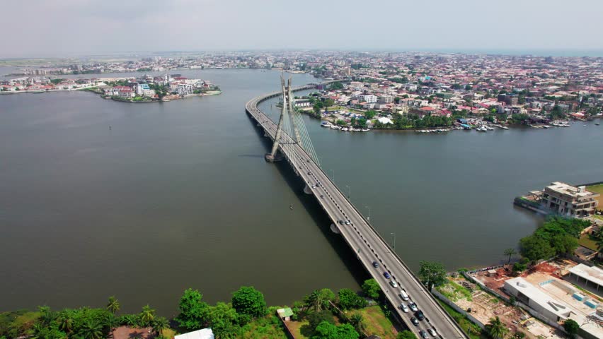 The Lekki-Ikoyi Link Bridge is a popular landmark in Lagos, Nigeria