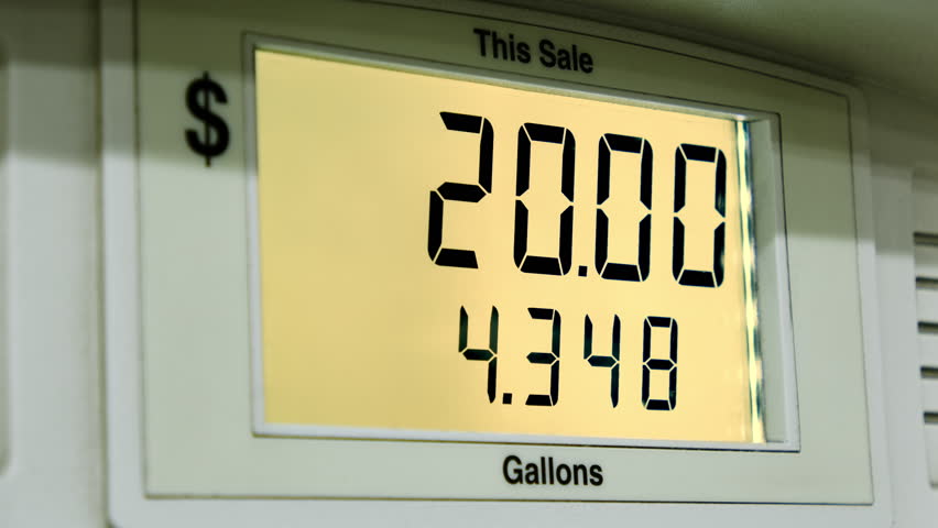 4K footage close-up of display with gas price counter in US dollars. Gasoline pump meter at a gas station. The increase in the price per gallon on the screen as fuel enters the car's tank. Sale price. Royalty-Free Stock Footage #3434194097